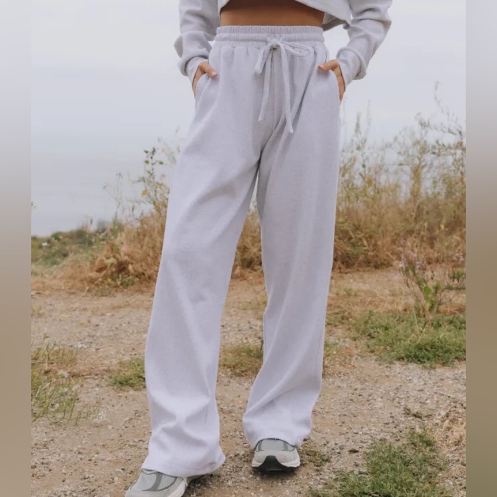 grey thermal sweatpants